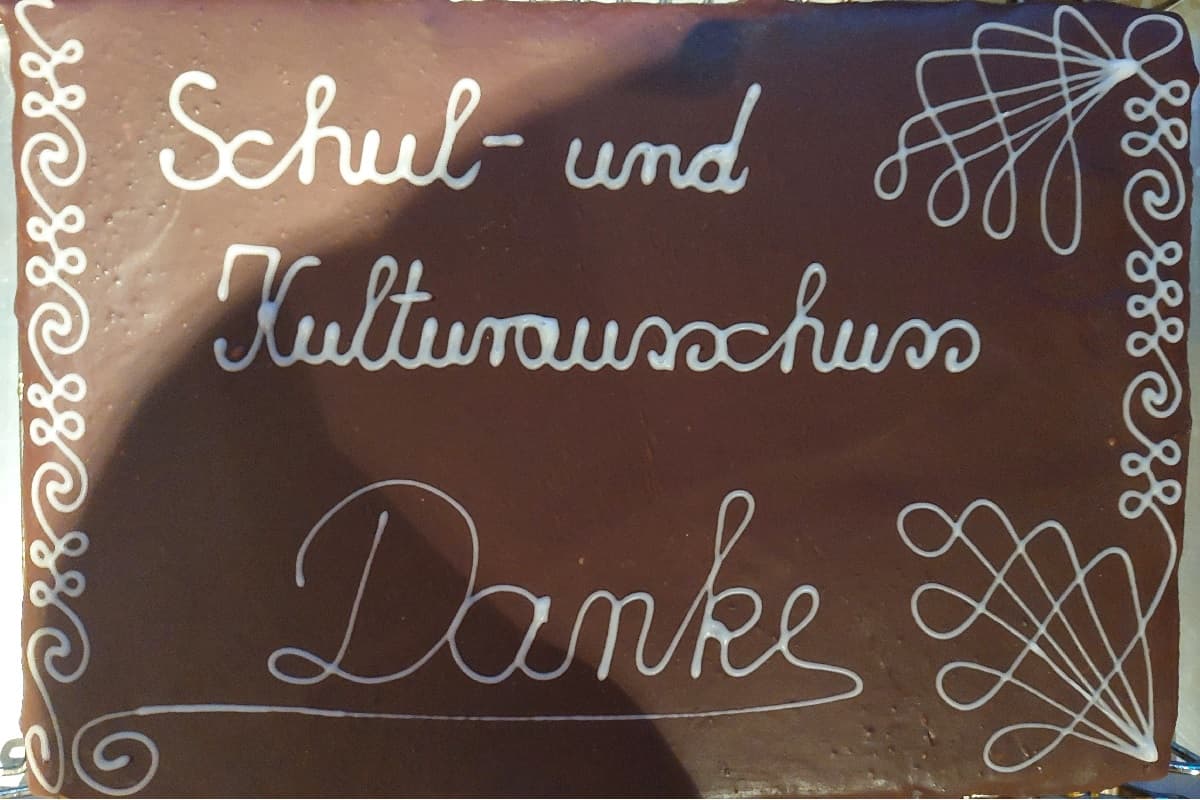 Eine Sachertorte als Dankeschön